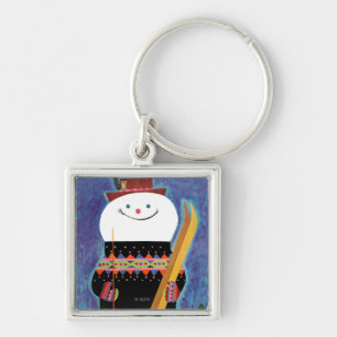 Skis for Snowman Keychain