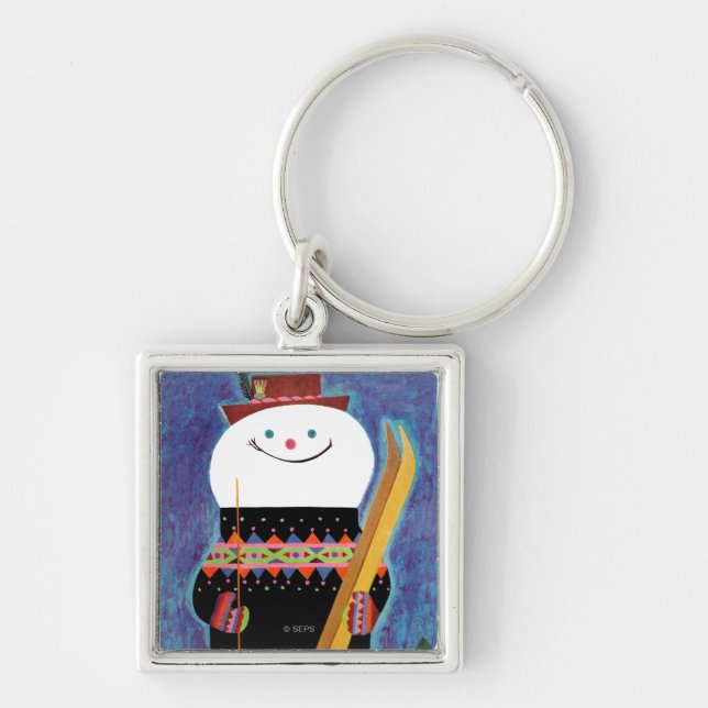 Skis for Snowman Keychain (Front)