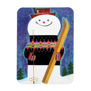 Skis for Snowman Magnet