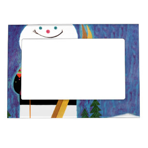 Skis for Snowman Magnetic Picture Frame