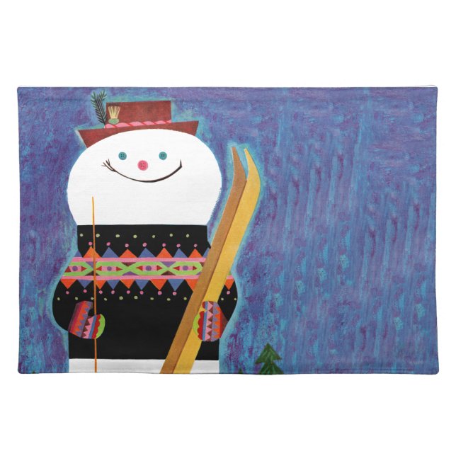 Skis for Snowman Placemat (Front)