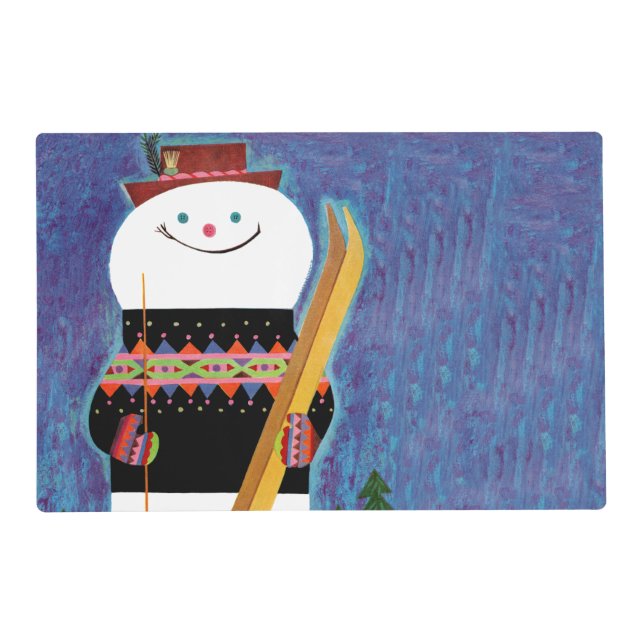 Skis for Snowman Placemat (Front)