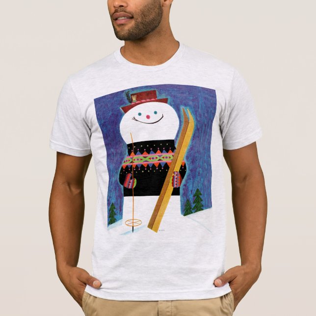 Skis for Snowman T-Shirt (Front)