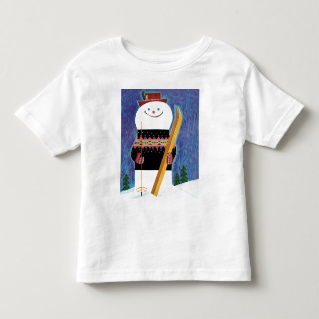 Skis for Snowman Toddler T-shirt (Front)