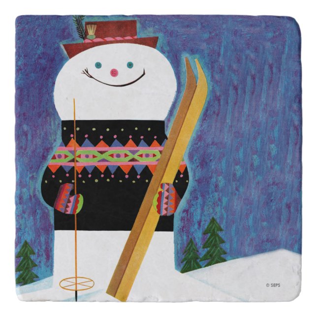 Skis for Snowman Trivet (Front)