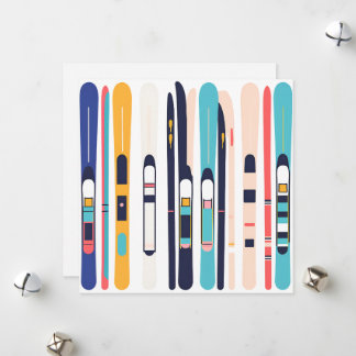 Skis Holiday Card