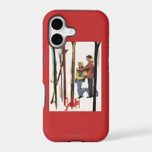 Skis Standing Up in Snow by Couple Poster iPhone 17 Case