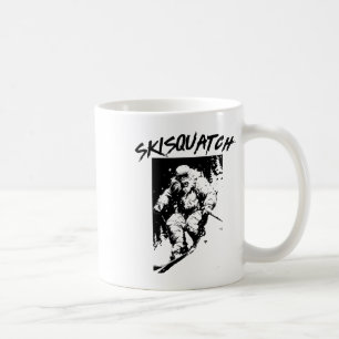 Skisquatch Retro Skiing Bigfoot Vintage Ski Sasqua Coffee Mug