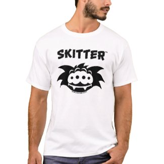 Skitter Mens White T-Shirt - Jack Face