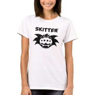 SKITTER Womens White T-Shirt - Jack Face