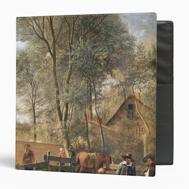 Skittle Players outside an Inn, c.1660-63 3 Ring Binder (Front/Inside)