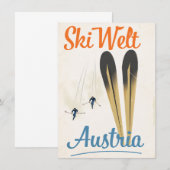 Skiwelt Austria ski travel poster (Front/Back)