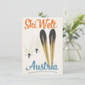 Skiwelt Austria ski travel poster (Standing Front)