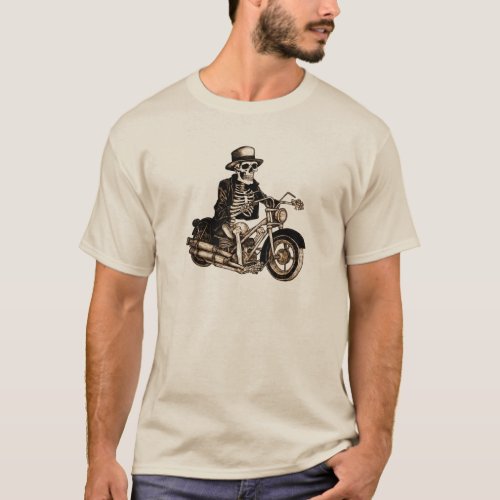 Skleleton Biker T_Shirt