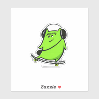 SklinesArt Skater Sticker
