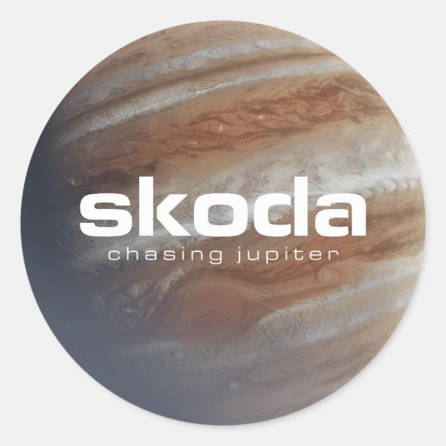 Skoda - Chasing Jupiter - Round Sticker (Front)