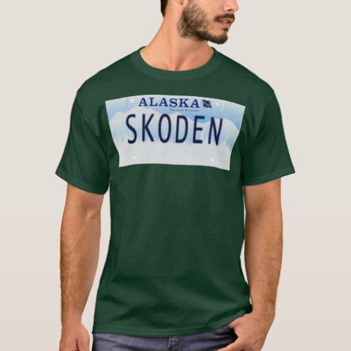 SKODEN Alaska License Plate  T_Shirt