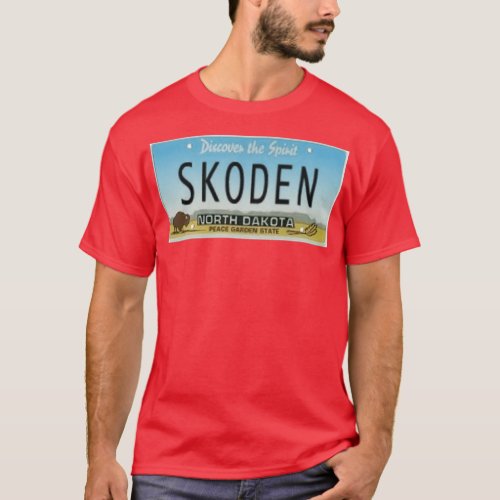 SKODEN North Dakota License Plate  T_Shirt