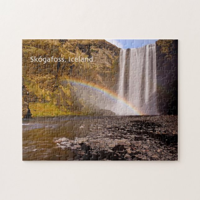 Skógafoss Puzzle with Gift Box (Horizontal)