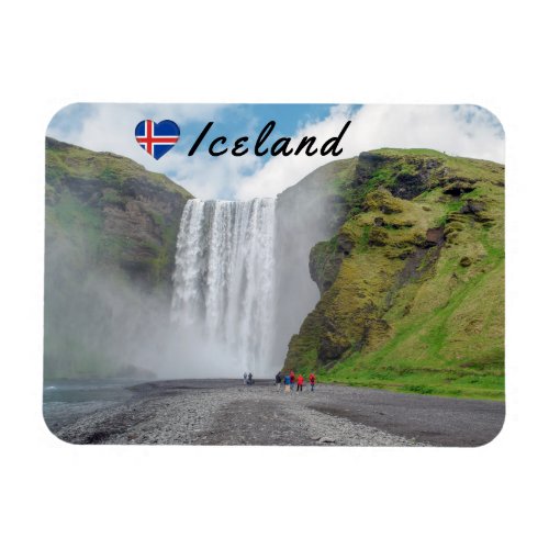 Skogafoss waterfall _ Skogar village Iceland Magnet