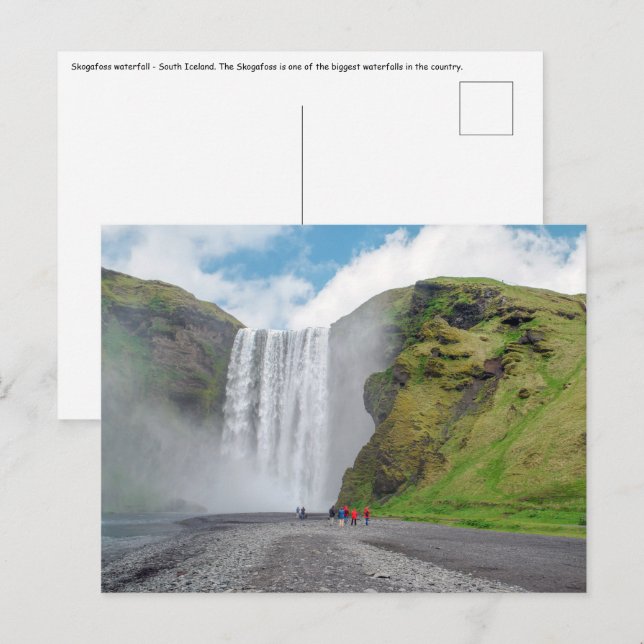 Skogafoss waterfall - Skogar village, Iceland Postcard (Front/Back)