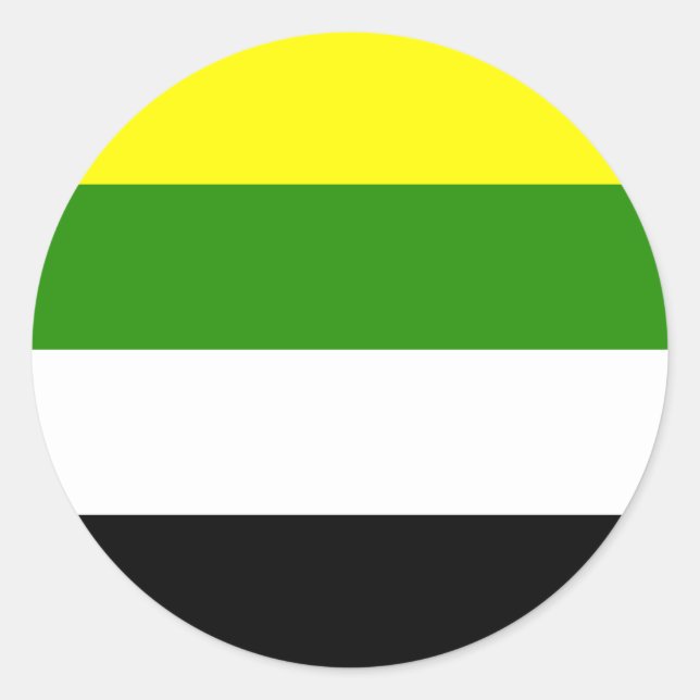 Skoliosexual Pride Flag Classic Round Sticker (Front)