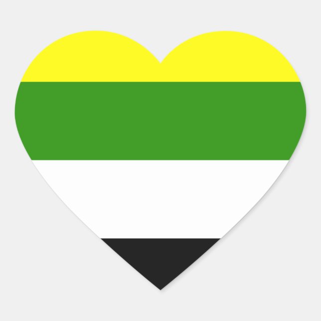 Skoliosexual Pride Flag Heart Sticker (Front)