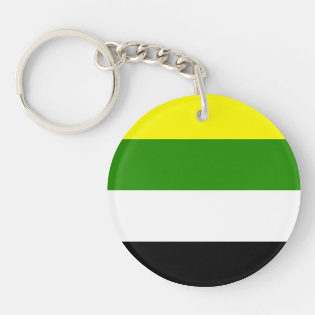 Skoliosexual Pride Flag Keychain (Front)