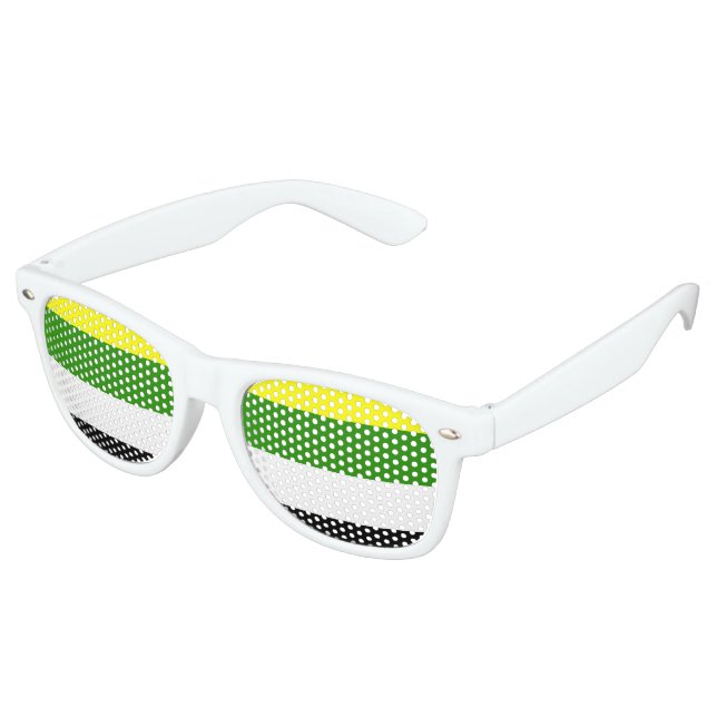 Skoliosexual Pride Flag Retro Sunglasses (Angled)