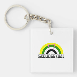 Skoliosexual Pride Keychain