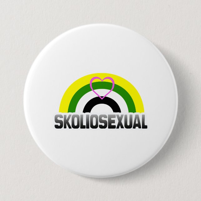 Skoliosexual Pride Pinback Button (Front)