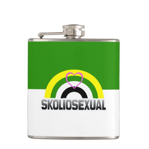 SKOLIOSEXUAL RAINBOW HIP FLASK