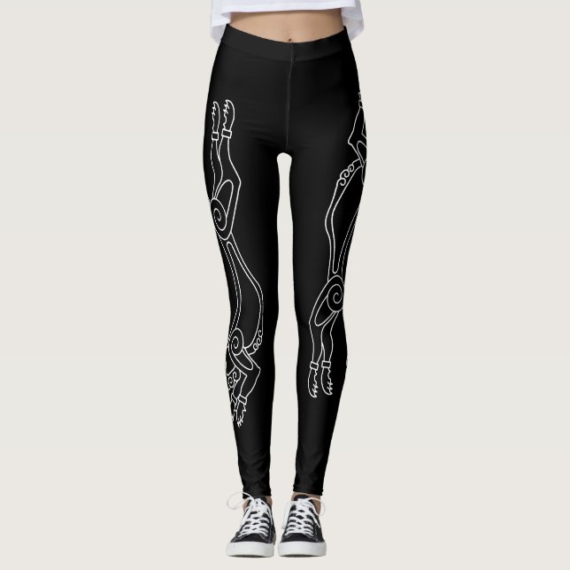 Skoll Hati Leggings Heathen Norse Ragnarok Viking (Front)