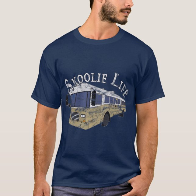 Skoolie Life Bus Conversion Nomad Lifestyle T-Shirt (Front)