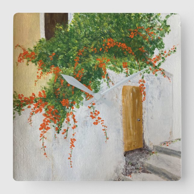 Skopelos in June  Square Wall Clock (Front)