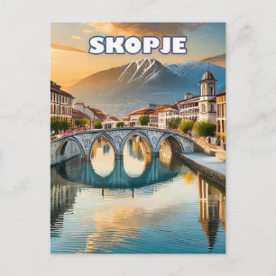Skopje, the vibrant heart of North Macedonia Postcard