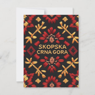 Skopska Crna Gora Embroidery Design Tote Bag Postcard