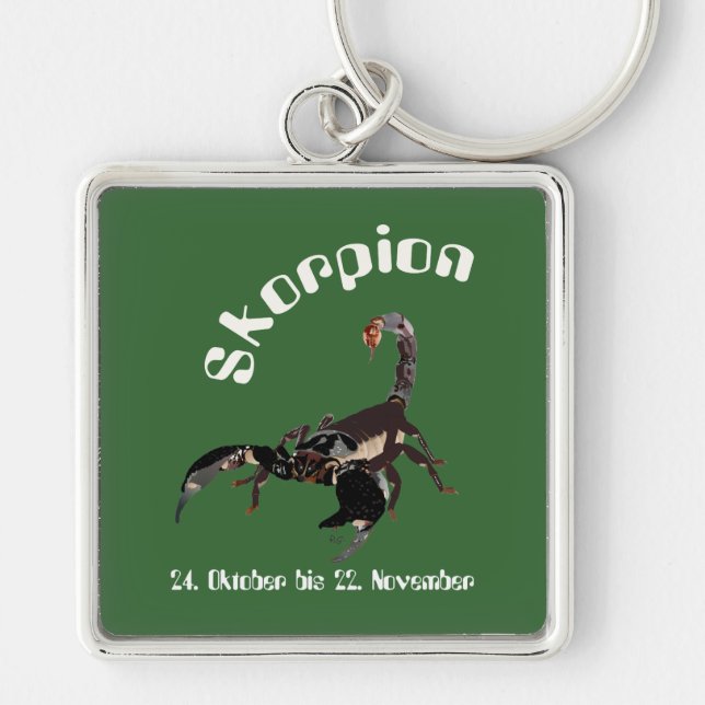 Skorpion 24. Okt bis 22. Nov. Schlüsselanhänger Keychain (Front)
