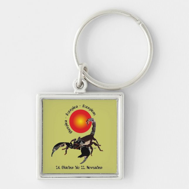 Skorpion 24. Okt. bis 22. Nov. Schlüsselanhänger Keychain (Front)