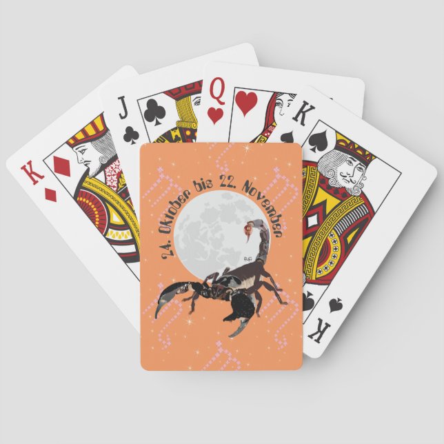 Skorpion 24. Oktober bis 22. November Kartenspiel Poker Cards (Back)