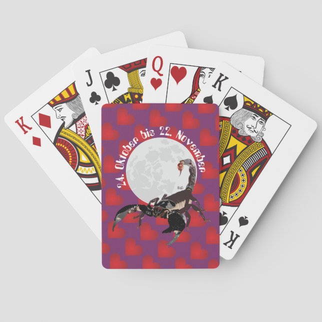 Skorpion 24. Oktober bis 22. November Kartenspiel Poker Cards (Back)