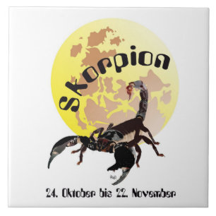 Skorpion Keramik Fotofliese Ceramic Tile