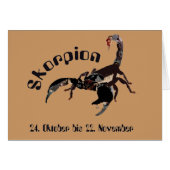 Skorpion - Sternzeichen Karte (Front Horizontal)