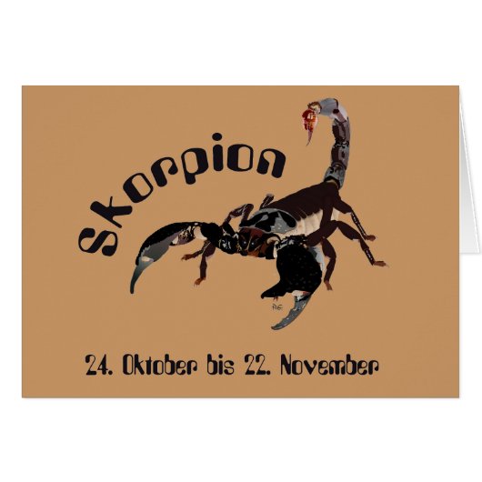 Skorpion - Sternzeichen Karte (Front Horizontal)