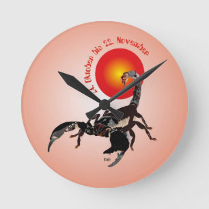 Skorpion - Sternzeichen Uhr Round Clock