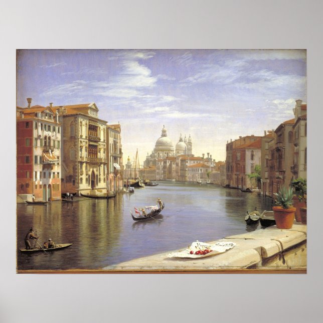 Skovgaard's View of the Grand Canal, Venice Poster (Front)