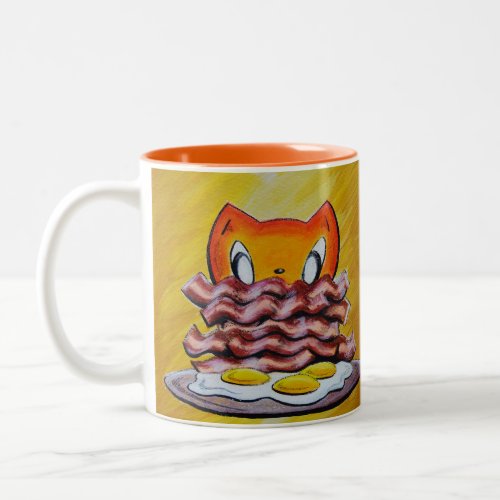 Skribbles Because Bacon Two_Tone Coffee Mug