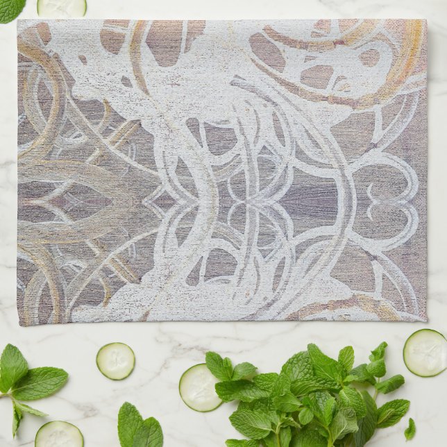 Skribbles: Coffee + Dreams Kitchen Towel (Folded)