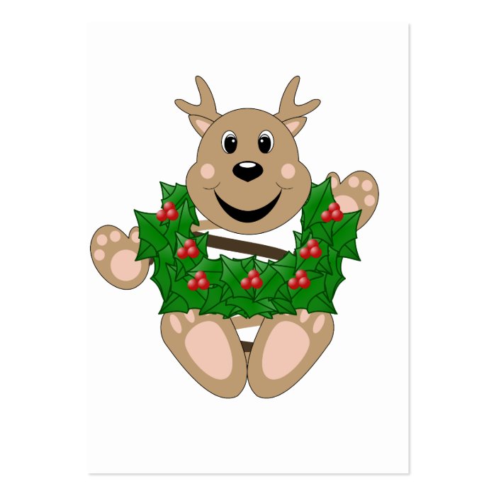 Skrunchkin Reindeer With Wreath Business Cards