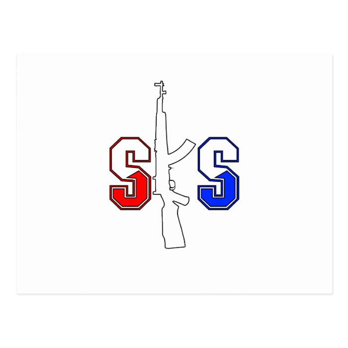 SKS Assault Rifle Logo RWB Stroked.png Post Cards